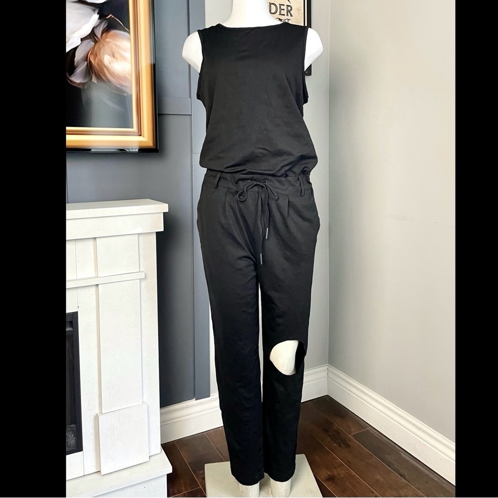 Y2k Punk Black Cut Out Jumpsuit